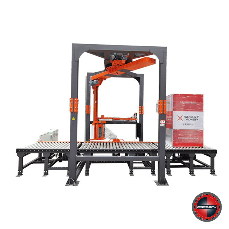 SMARTWASP X1000 DÖNER KOLLU TAM OTOMATİK PALET SARMA MAKİNESİ