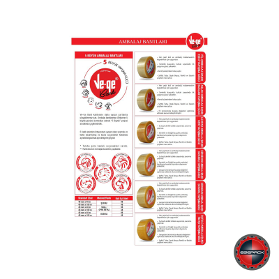 VE-GE FİL ŞEFFAF KOLİ AMBALAJ BANDI 45X100 48 ADET