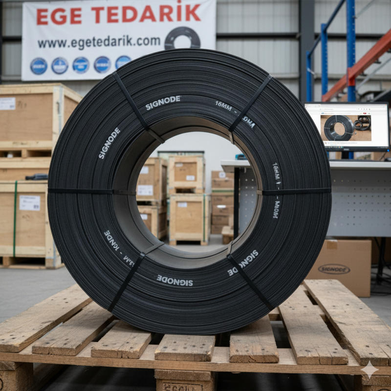 SIGNODE SİYAH ÇELİK ÇEMBER 16MM - 0,50MM 1 RULO ORT. 48,50 KG